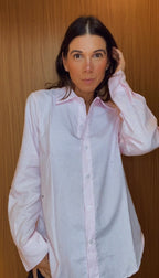 CAMISA LISTRA ROSE
