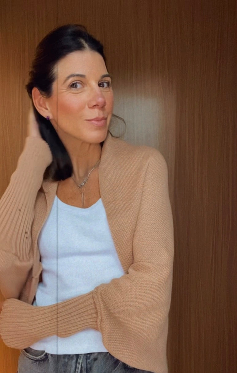 VESTE TRICOT CAMEL
