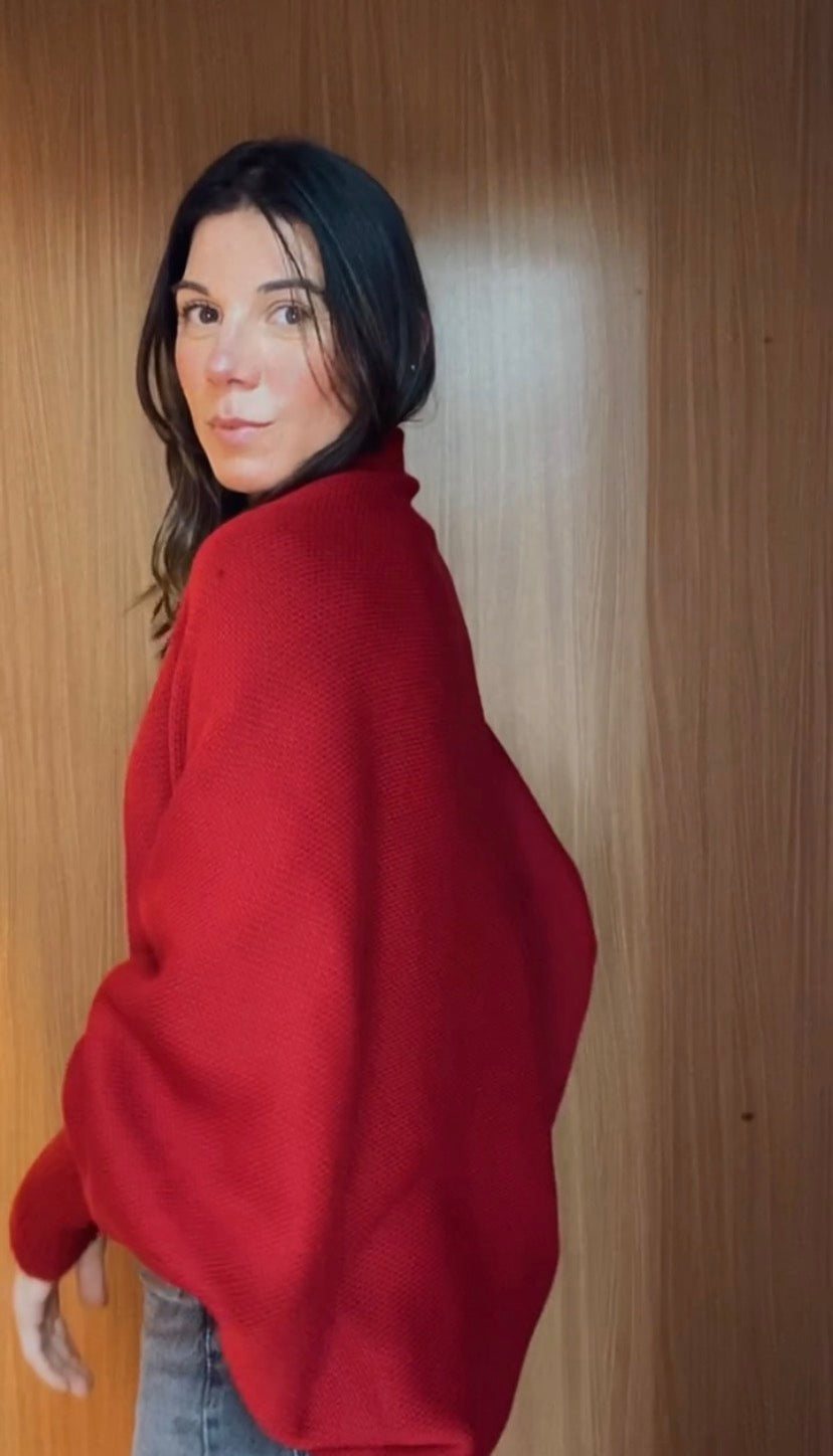 VESTE TRICOT RED