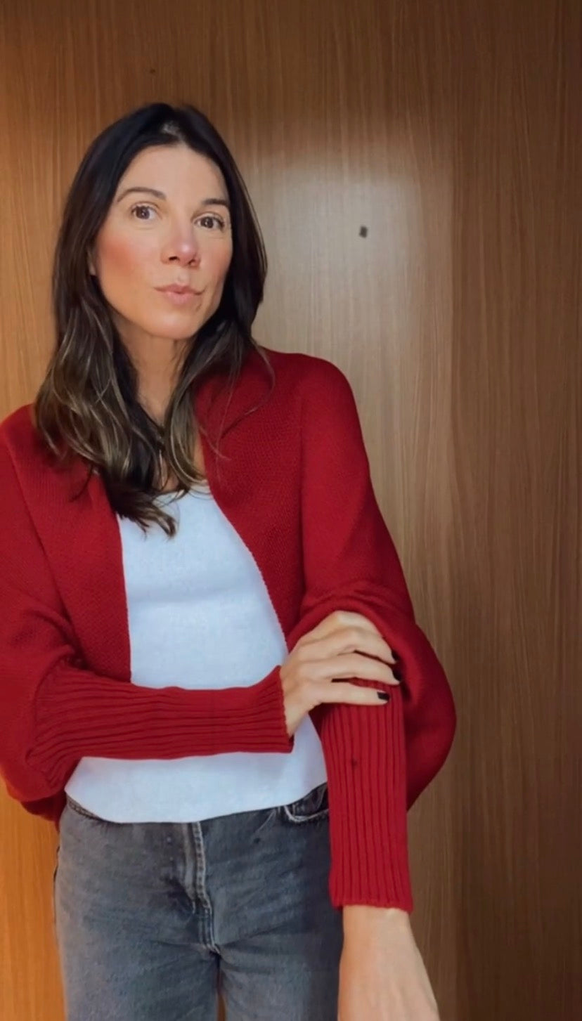 VESTE TRICOT RED