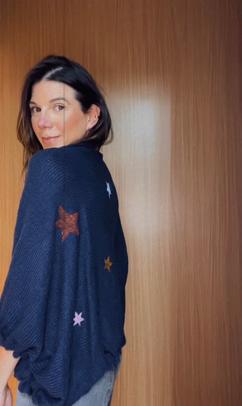 NEW WRAP CASULO NAVY SKY
