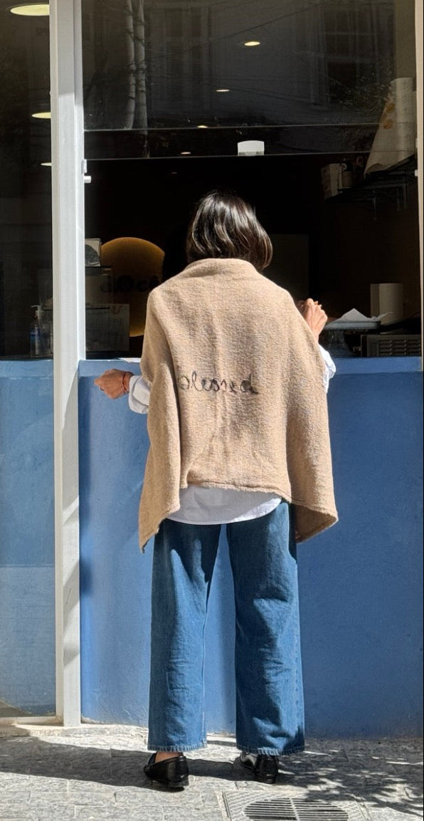 WRAP TRICOT LÃZINHA BISCUIT BLESSED