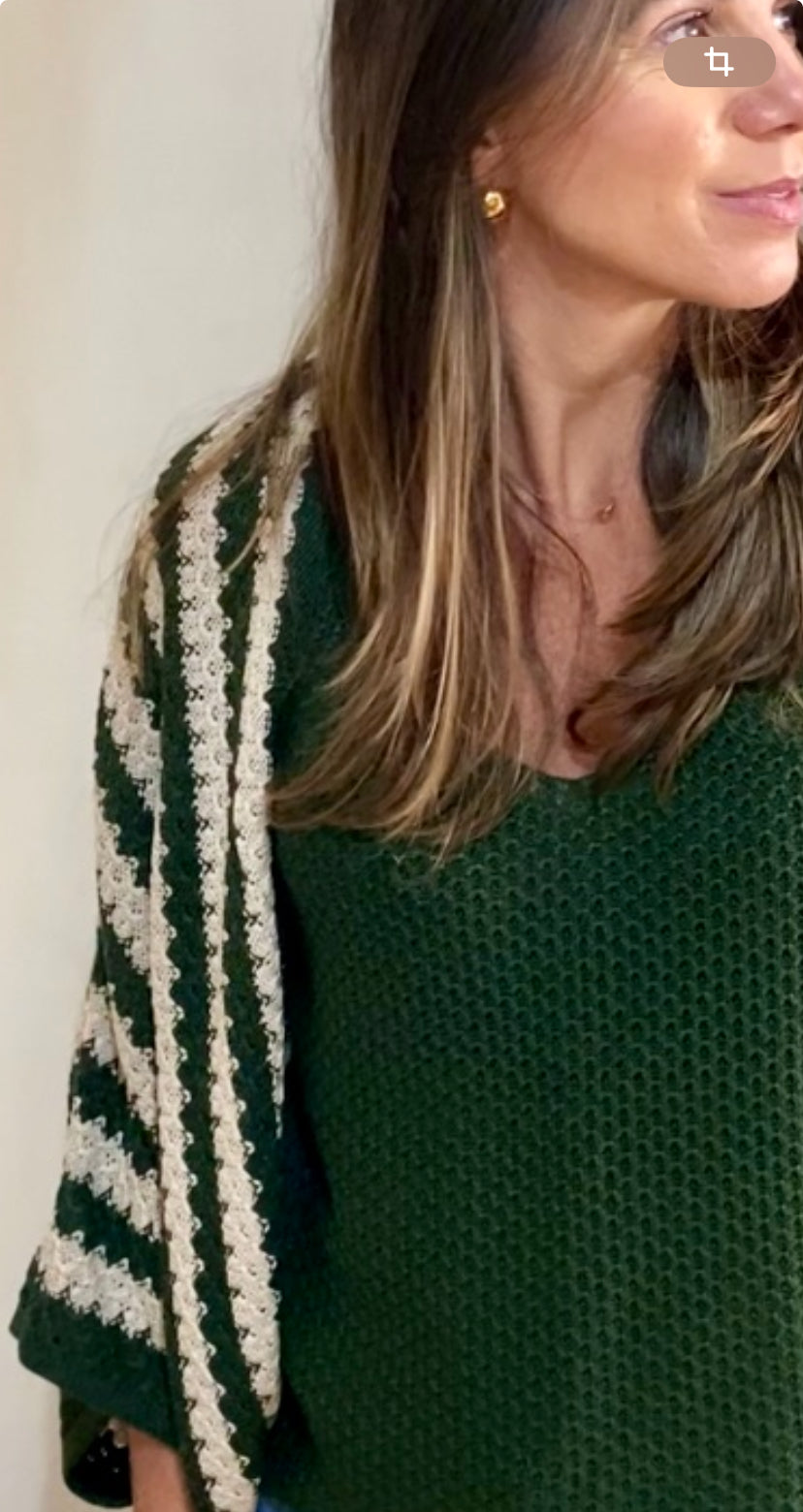 CONJUNTO CASULO TRICOT VERDE MUSGO