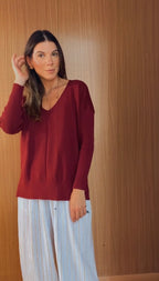 BLUSA TRICOT AMOUR WINE