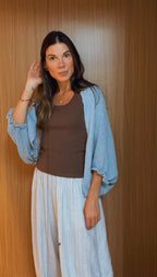 NEW WRAP TRICOT CASULO SOFT BLUE