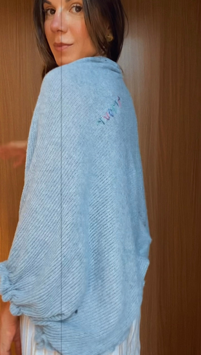 NEW WRAP TRICOT CASULO SOFT BLUE