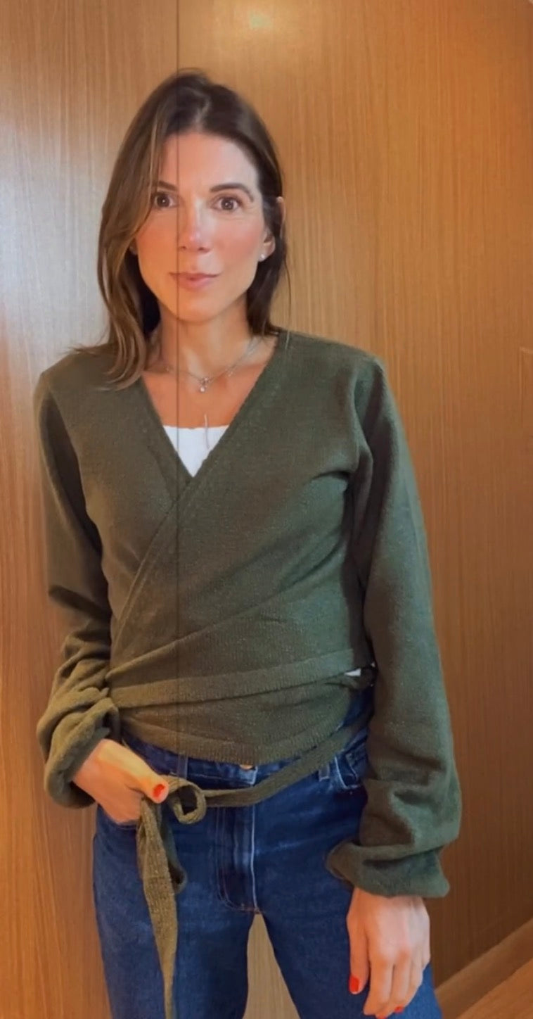 CACHEQUER TRICOT OLIVA