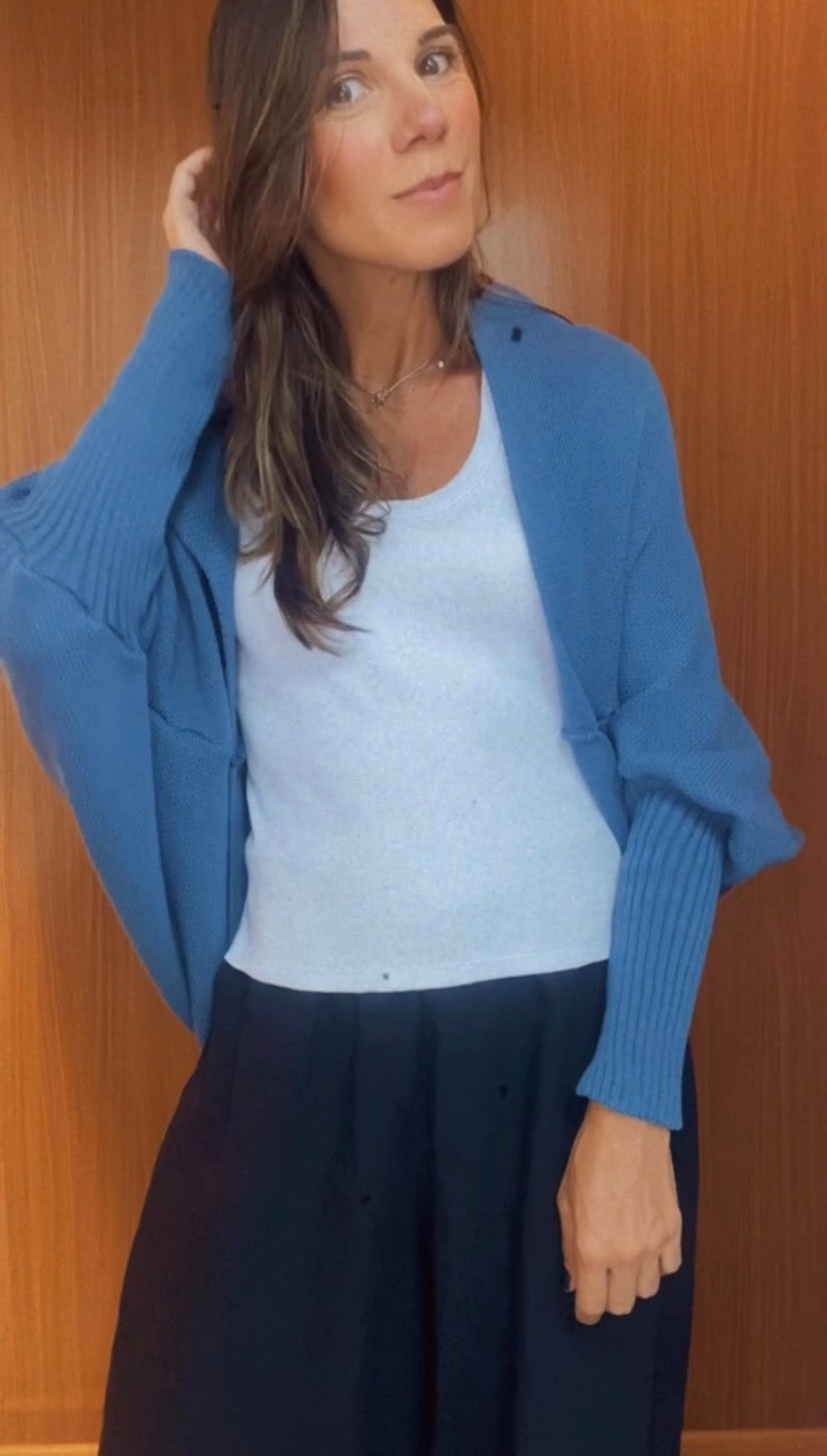 VESTE TRICOT BLUE MOON