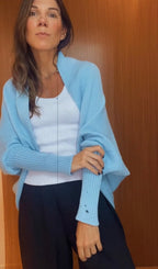 VESTE TRICOT LIGHT BLUE