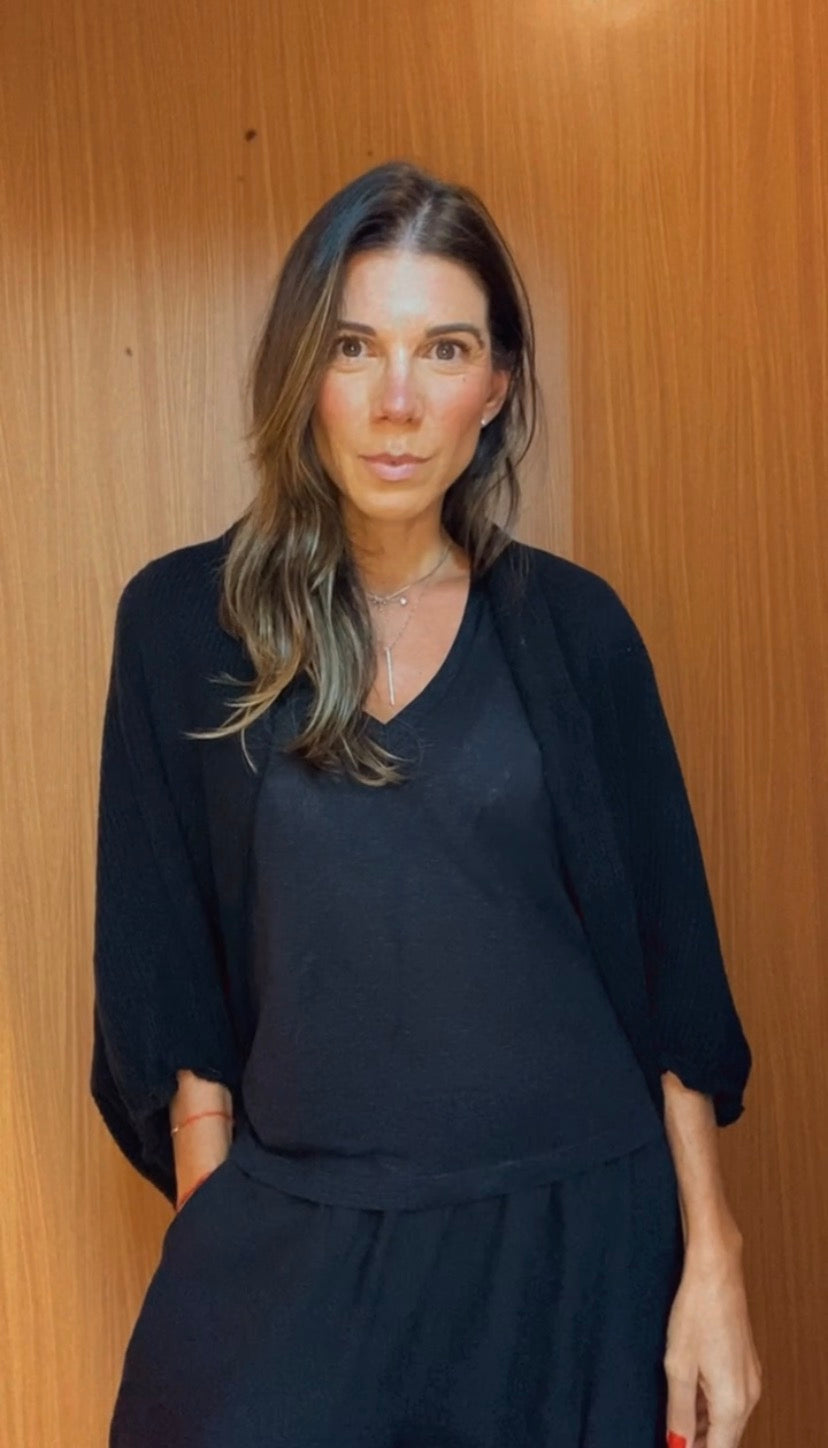CAMISETA BASIC LINHO BLACK