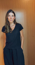 CAMISETA BASIC LINHO BLACK