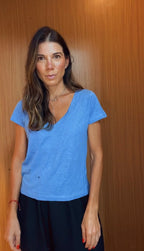 CAMISETA BASIC LINHO BLUE