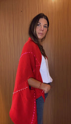 WRAP RED ARGYLE