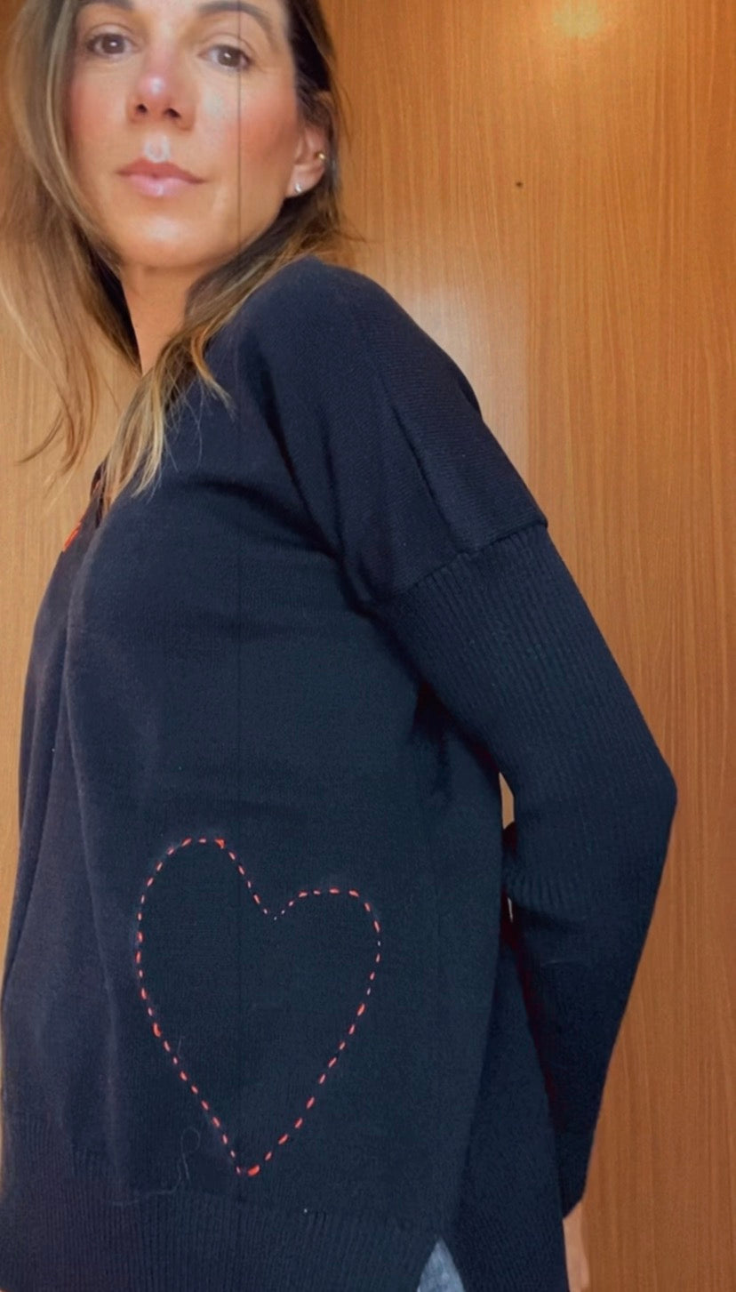 BLUSA TRICOT AMOUR BLACK