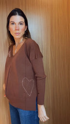 BLUSA TRICOT AMOUR COFFEE
