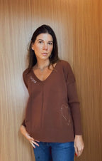 BLUSA TRICOT AMOUR COFFEE
