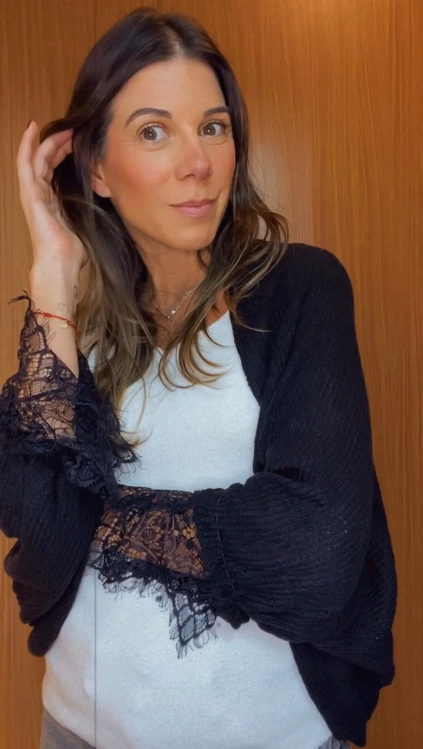 NEW WRAP CASULO BLACK LACE